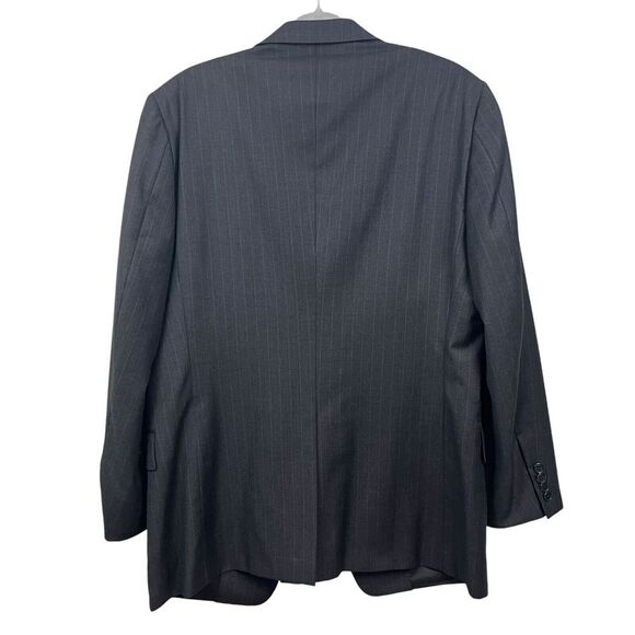 Hickey Freeman Collection Mark Shale Mens Blazer Suit Pinstripe‎ Gray Blue 40Reg - Picture 6 of 7